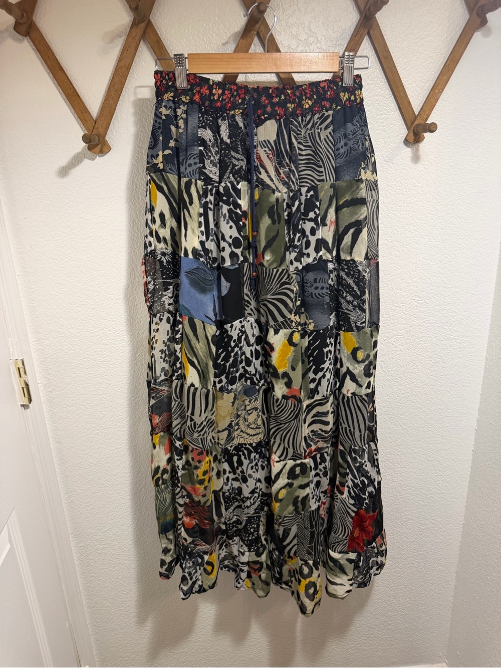 Ruby ‘N’ Style Bohemian Patchwork Print Maxi Skirt - Multicolor